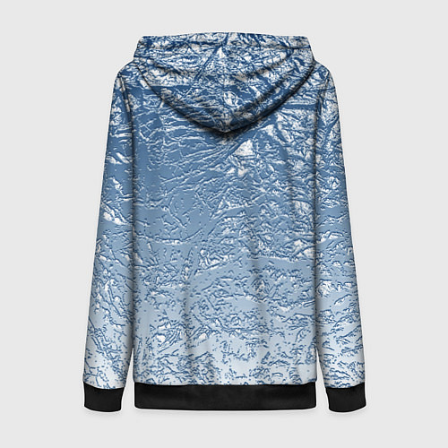 Женская толстовка на молнии Налипший снег / 3D-Черный – фото 2