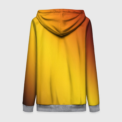 Женская толстовка на молнии Color yellow red gradient / 3D-Меланж – фото 2