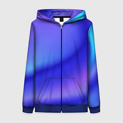 Толстовка на молнии женская The color is multicolored, цвет: 3D-синий