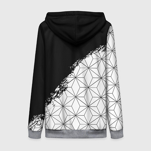 Женская толстовка на молнии Liverpool краски текстура геометрия / 3D-Меланж – фото 2