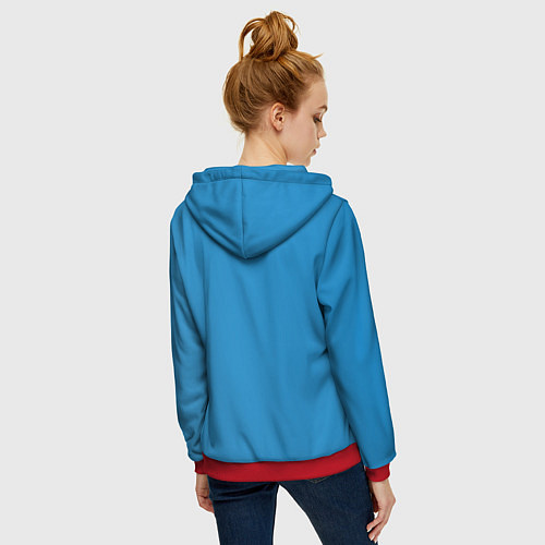 Женская толстовка на молнии Самолеты ВВС / 3D-Красный – фото 4