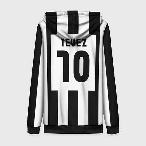 Женская толстовка на молнии Juventus: Tevez / 3D-Черный – фото 2