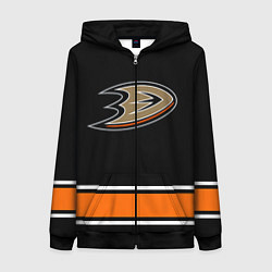 Толстовка на молнии женская Anaheim Ducks Selanne, цвет: 3D-черный