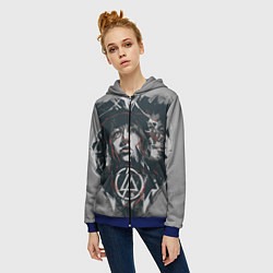 Толстовка на молнии женская Linkin Park: My Style, цвет: 3D-синий — фото 2