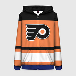 Толстовка на молнии женская Philadelphia Flyers, цвет: 3D-синий