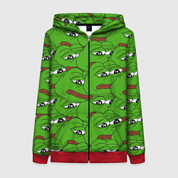 Женская толстовка на молнии Sad frogs