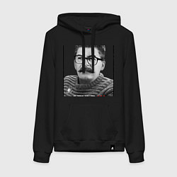 Толстовка-худи хлопковая женская Stalin: Style in, цвет: черный