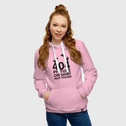 Толстовка-худи хлопковая женская 404, цвет: светло-розовый — фото 2