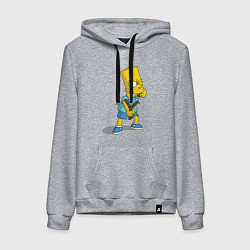 Толстовка-худи хлопковая женская Bart Bully, цвет: меланж