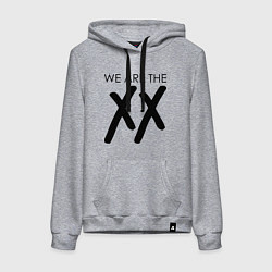 Толстовка-худи хлопковая женская We are the XX, цвет: меланж