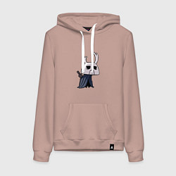 Толстовка-худи хлопковая женская Hollow Knight, цвет: пыльно-розовый