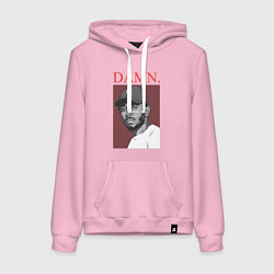 Толстовка-худи хлопковая женская Kendrick Lamar: DAMN, цвет: светло-розовый