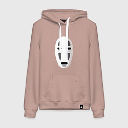Толстовка-худи хлопковая женская Безликий Бог Каонаси, цвет: пыльно-розовый