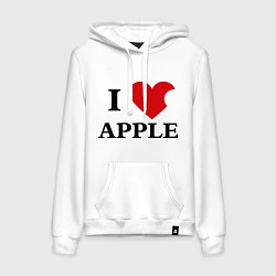Толстовка-худи хлопковая женская Love Apple, цвет: белый