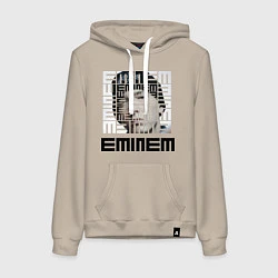 Толстовка-худи хлопковая женская Eminem labyrinth, цвет: миндальный