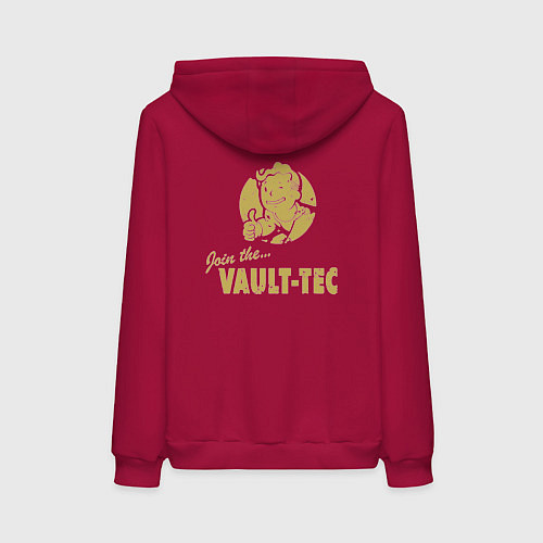 Женская толстовка-худи Vault Tec / Маджента – фото 2