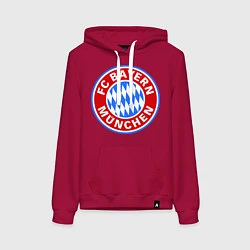 Толстовка-худи хлопковая женская Bayern Munchen FC, цвет: маджента