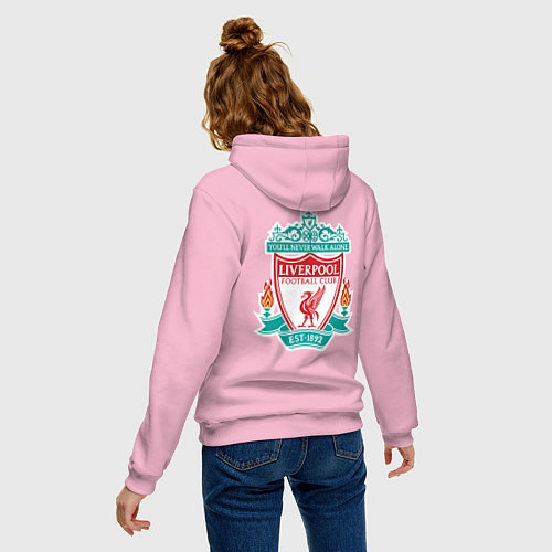 Женская толстовка-худи Liverpool FC / Светло-розовый – фото 4