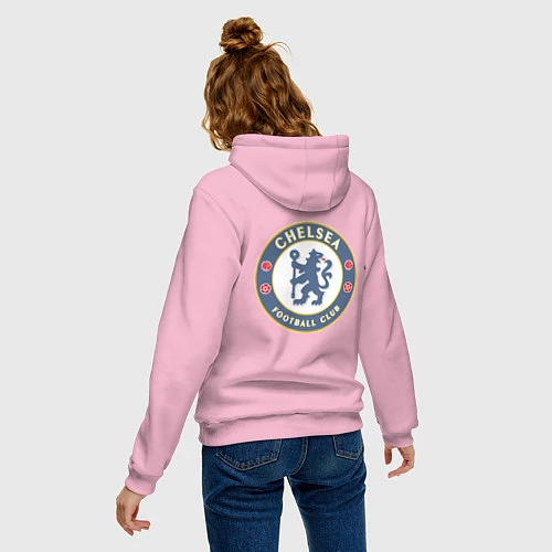 Женская толстовка-худи Chelsea FC / Светло-розовый – фото 4