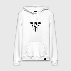 Толстовка-худи хлопковая женская Firefly Graffiti, цвет: белый
