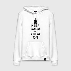 Женская толстовка-худи Keep Calm & Yoga On