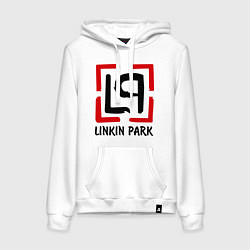 Толстовка-худи хлопковая женская Linkin park, цвет: белый