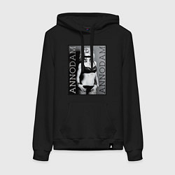 Толстовка-худи хлопковая женская Annodam Annodam, цвет: черный