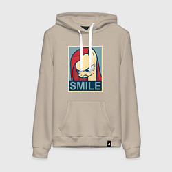 Толстовка-худи хлопковая женская MLP: Smile, цвет: миндальный
