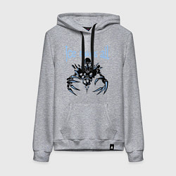 Толстовка-худи хлопковая женская Ice Takes All, цвет: меланж