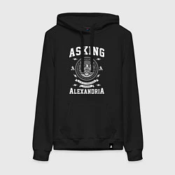 Толстовка-худи хлопковая женская Asking Alexandria: USA, цвет: черный