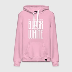 Толстовка-худи хлопковая женская Juventus: Black & White, цвет: светло-розовый