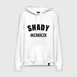 Толстовка-худи хлопковая женская Shady MCMXCIX, цвет: белый