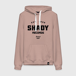 Толстовка-худи хлопковая женская Shady records, цвет: пыльно-розовый
