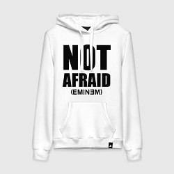 Толстовка-худи хлопковая женская Not Afraid, цвет: белый