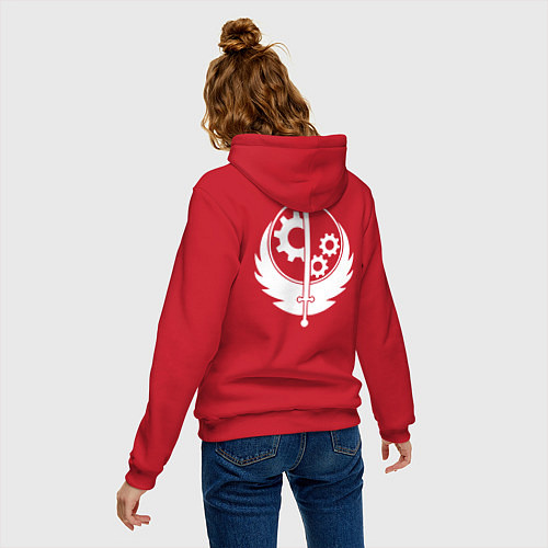 Женская толстовка-худи Fallout: Brotherhood of Steel / Красный – фото 4