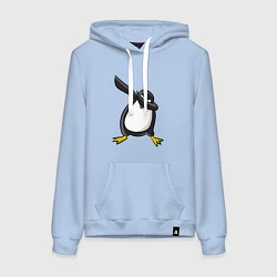 Толстовка-худи хлопковая женская DAB Pinguin, цвет: мягкое небо