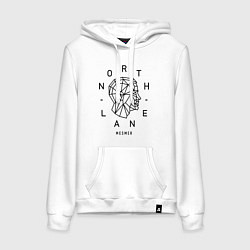 Толстовка-худи хлопковая женская Northlane: Mesmer, цвет: белый