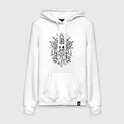 Толстовка-худи хлопковая женская Hollow Knight, цвет: белый