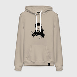 Толстовка-худи хлопковая женская Король и шут, цвет: миндальный