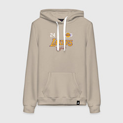 Толстовка-худи хлопковая женская KOBE BRYANT АВТОГРАФ, цвет: миндальный