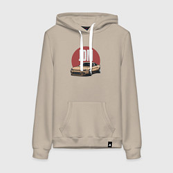 Толстовка-худи хлопковая женская JDM, цвет: миндальный