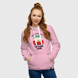 Толстовка-худи хлопковая женская South Park, Эрик Картман, цвет: светло-розовый — фото 2