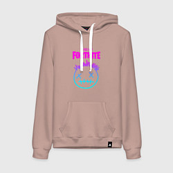 Толстовка-худи хлопковая женская TRAVIS SCOTT X FORTNITE, цвет: пыльно-розовый