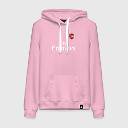 Толстовка-худи хлопковая женская ARSENAL, цвет: светло-розовый