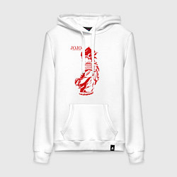 Толстовка-худи хлопковая женская JoJo Bizarre Adventure, цвет: белый