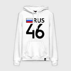 Толстовка-худи хлопковая женская RUS 46, цвет: белый