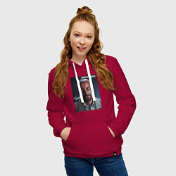 Толстовка-худи хлопковая женская Голяк Brassic Винни, цвет: маджента — фото 2