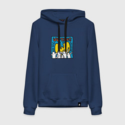 Толстовка-худи хлопковая женская Wu-Tang People, цвет: тёмно-синий