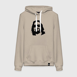 Толстовка-худи хлопковая женская Большой Лебовски Big Lebowski, цвет: миндальный