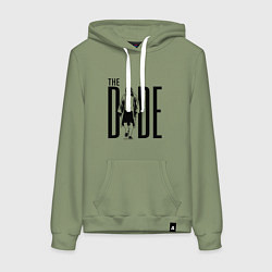 Толстовка-худи хлопковая женская The Dude, цвет: авокадо